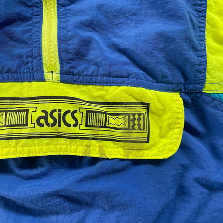 asicsナイロンハーフジッププルオーバー