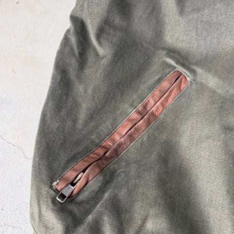A.T.A WOODSNAN 襟レザー切替ジャケット