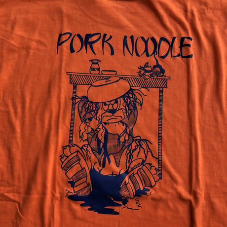 〜80's未使用プリントTシャツ〝PORK NOODLE〟
