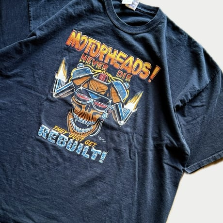 スカルグラフィックプリントTシャツ