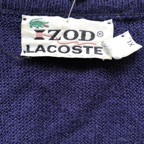 LACOSTEアクリルニットセーター紺