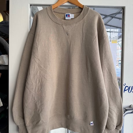 90's USA製RUSSELL無地スウェット L ベージュ