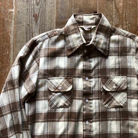 70年代リーバイス  BIG E 長袖チェックシャツ  M ②