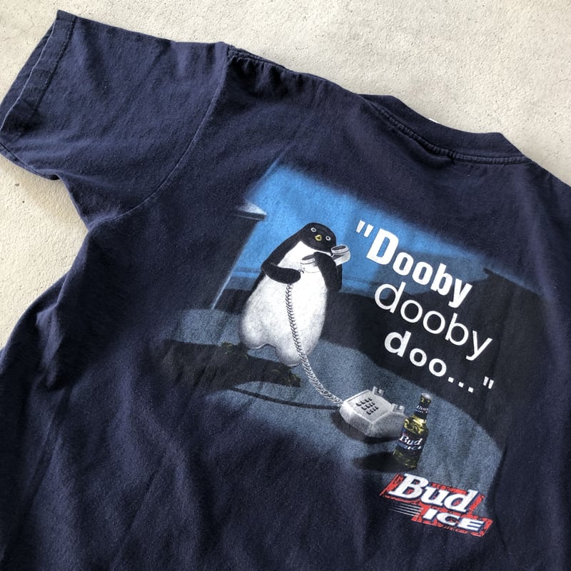 90s Bud ICE ペンギン ホッケー ロンT 2sideプリント USA - トップス