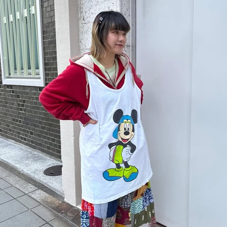 ミッキー プリントタンクトップ