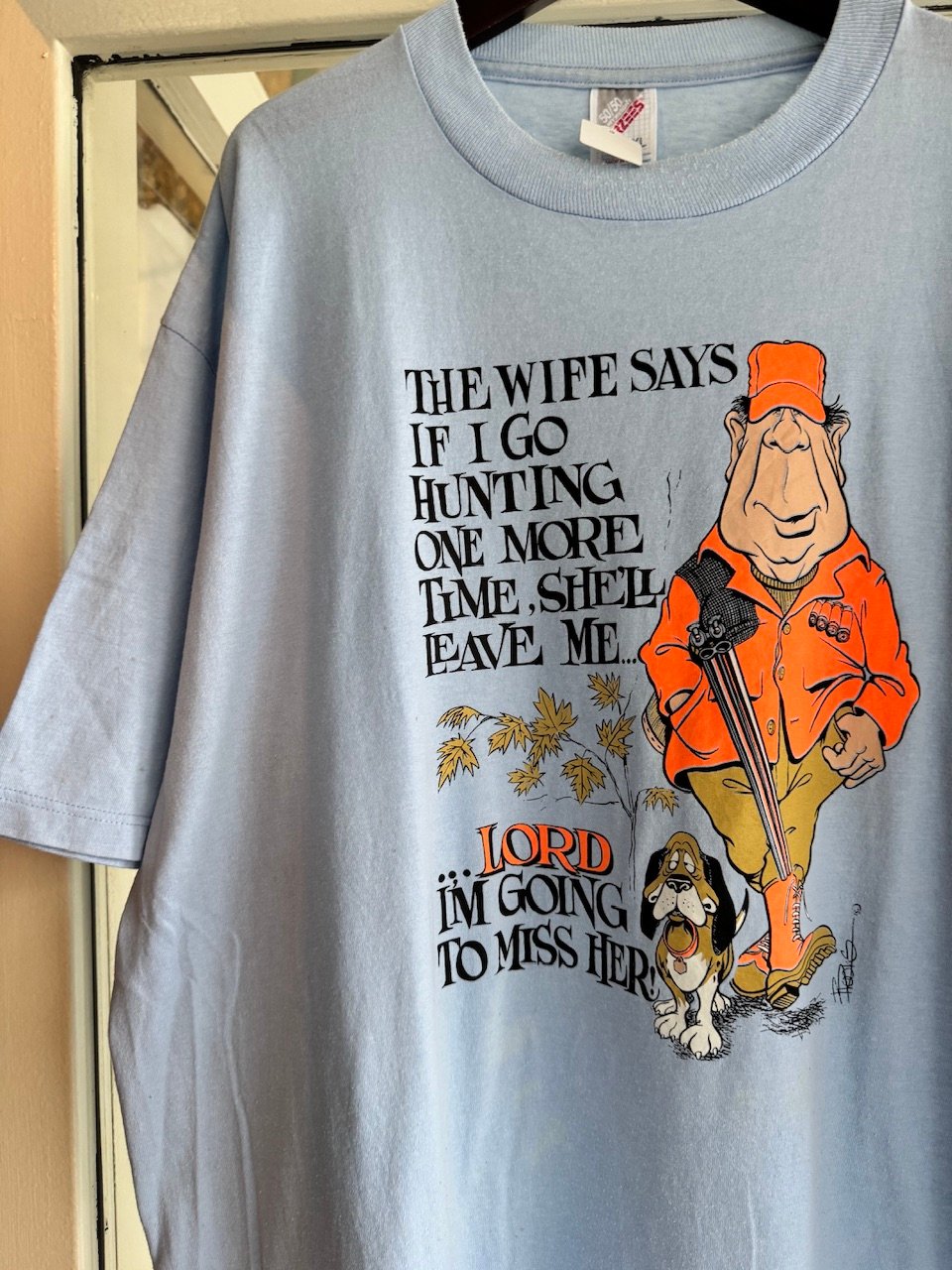80's Hunting JokeプリントTシャツ XL | CUSTOM FEVER