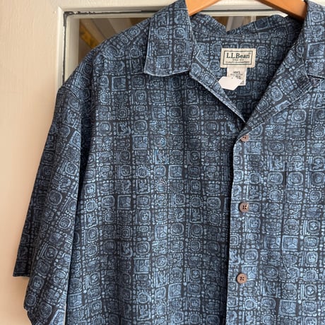 L.L.Bean 総柄コットンシャツ  M