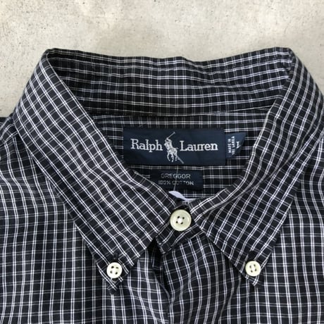 Ralph Lauren  半袖チェックシャツ〝GREGGOR〟L