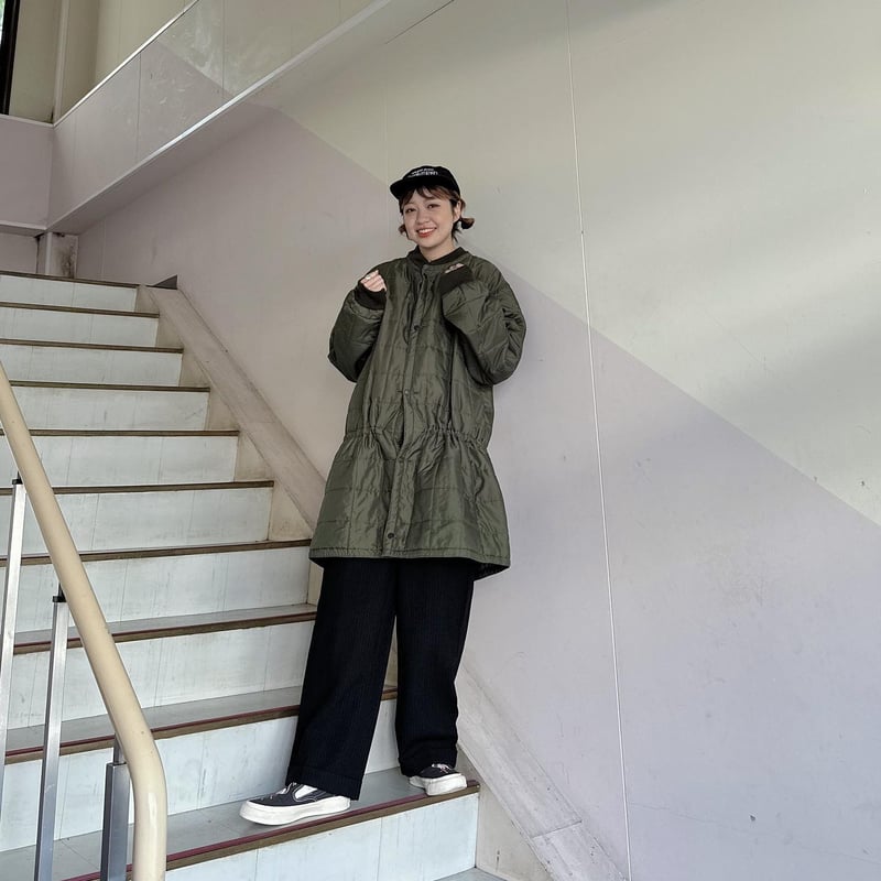 GANNI ロングコート GANNI キルティング ロングコート | ブラック