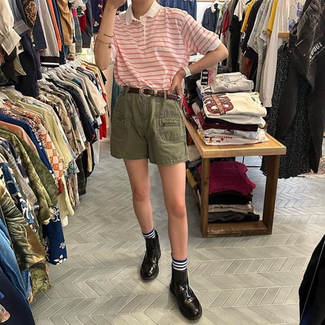 New old stock!ピンクボーダーポロシャツ
