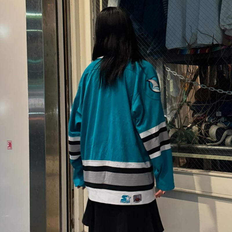 STARTER NHL サンノゼシャークス ホッケーシャツ | CUSTOM FEVER