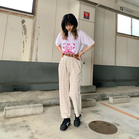 ウインドーペン柄ツータックスラックス