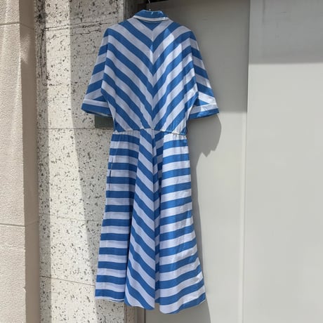 USA製 ミックスストライプシャツワンピース
