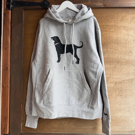 THE BLACK DOG プリントパーカー