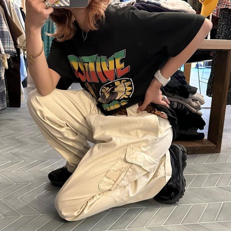 ORVISサイドポケットアイボリーカーゴパンツ