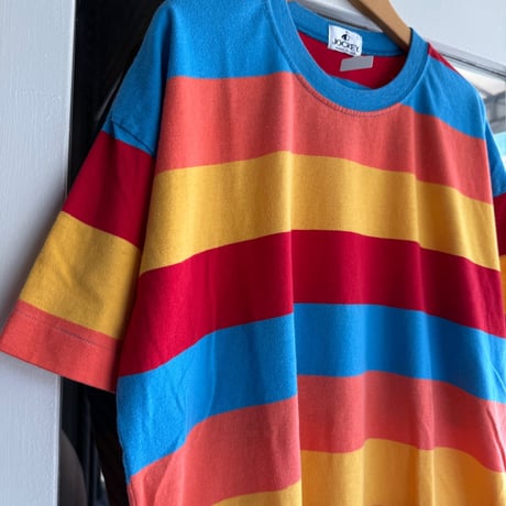 90's〜 USA製 JOCKEY カラフルボーダーTシャツ L