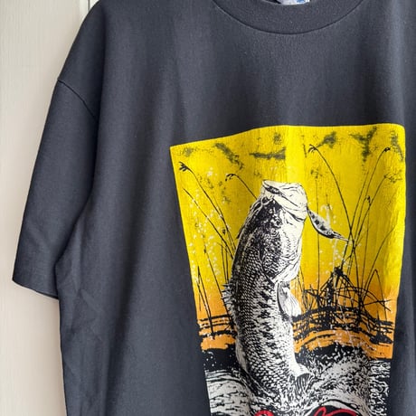 90's USA製〝Bass🐟〟プリントTシャツ  XL