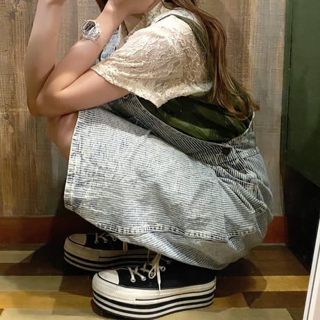 USA製OSH KOSHヒッコリーサロペットワンピース