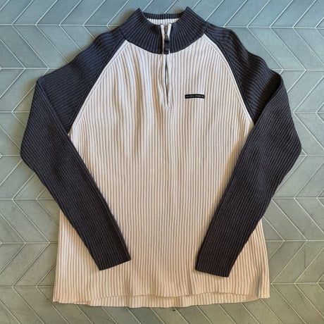 NAUTICA JEANS ラグランハーフジップニット