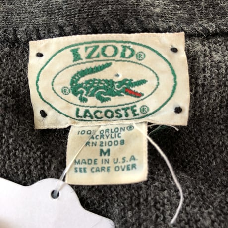 LACOSTEアクリルニットセーター チャコールグレー