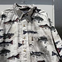Columbia 魚柄シャツ