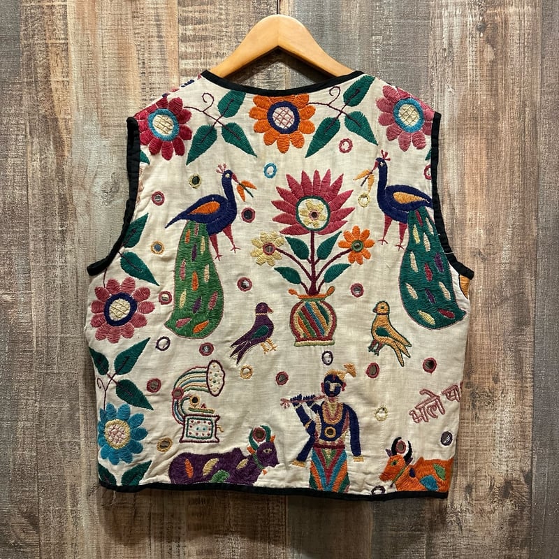 総柄刺繍ベスト | CUSTOM FEVER