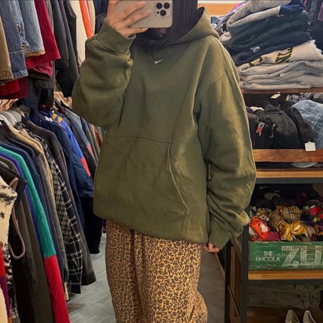 90s USA製 NIKEワンポイントパーカー