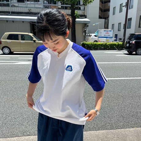 90s adidas Vネックゲームシャツ
