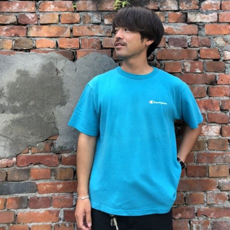 USA製90's〜チャンピオンワンポイント無地Tシャツ L