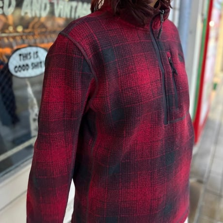 THE NORTH FACE チェック柄ハーフジップフリース