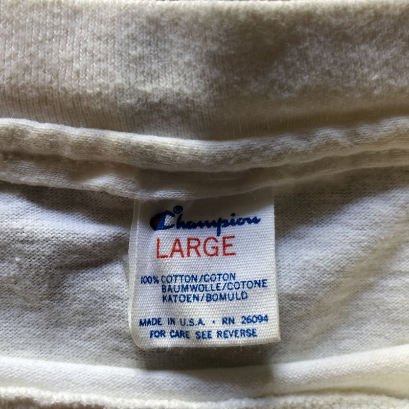 チャンピオン　Ｔシャツ　染込プリント 80年代チャンピオン染み込みプリントTシャツ L | CUSTOM FEVER