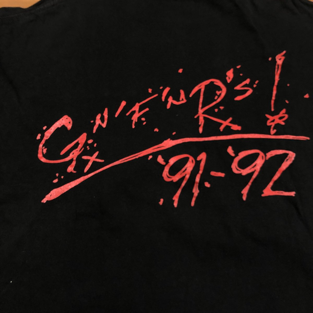 91年希少ガンズアンドローゼスオリジナルロゴTシャツLブロッカム 91-92