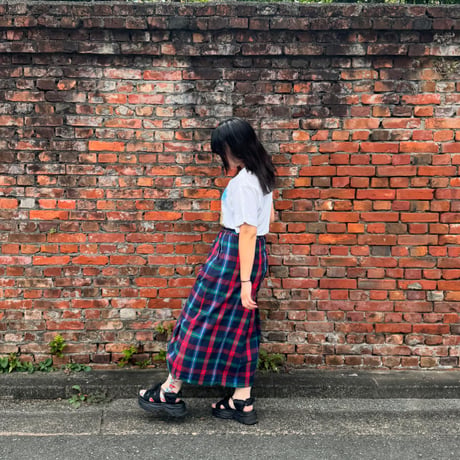 Talbots チェックロングスカート