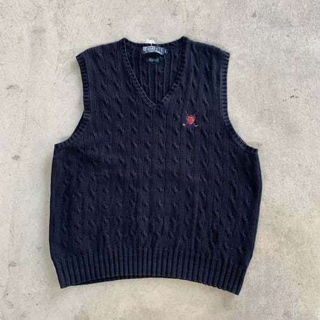 POLOケーブルニットベスト