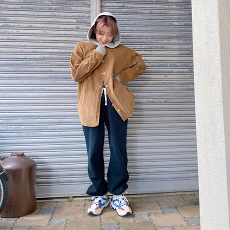 フーディコーデュロイシャツ