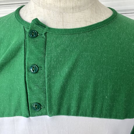 70's ラッセル7部袖ヘンリーネックTシャツ