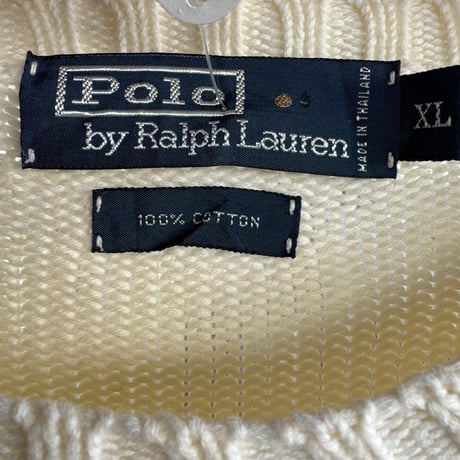 POLO コットンニットセーター  XL