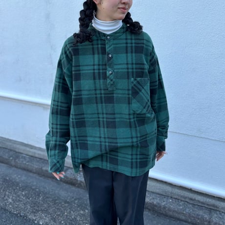 90s GAP ヘンリーネックバンドカラーシャツ