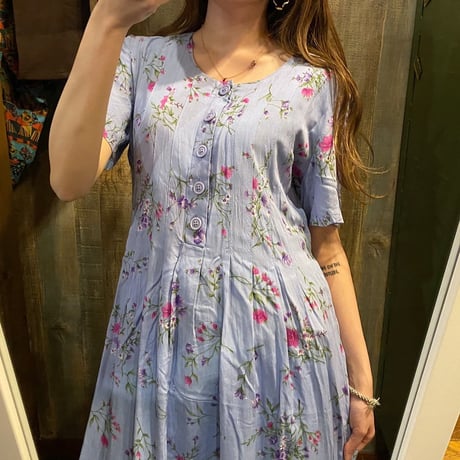 花柄ロングワンピース