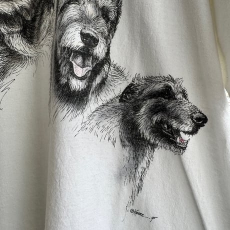 90’s Irish Wolfhound プリントTシャツ L