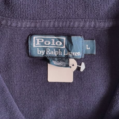 POLO コットンハーフジップニット