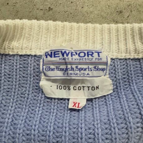 NEWPORT ボーダーコットンニット