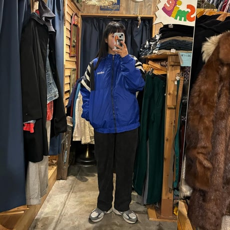 adidas裏地付き切替ナイロンジャケット