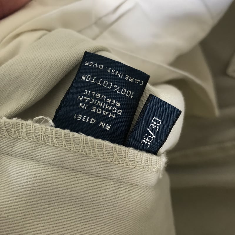 RALPH LAUREN W64 H91 定価36000円 00s ポロ ラルフローレン ANDREW PANT ツータック コットン
