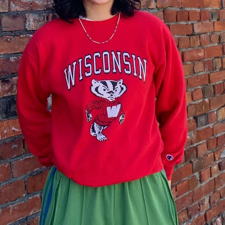 WISCONSIN大学カレッジスウェット