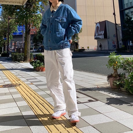 裏地付き襟コーデュロイデニムジャケット