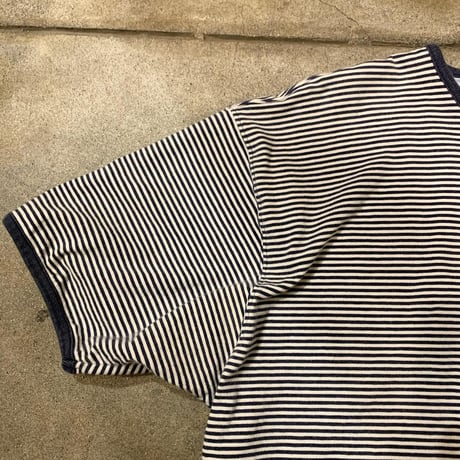 TOMMY HILFIGERヘンリーネックボーダーTシャツ
