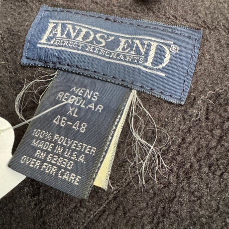 USA製 LANDS' END フルジップフリース 黒XL