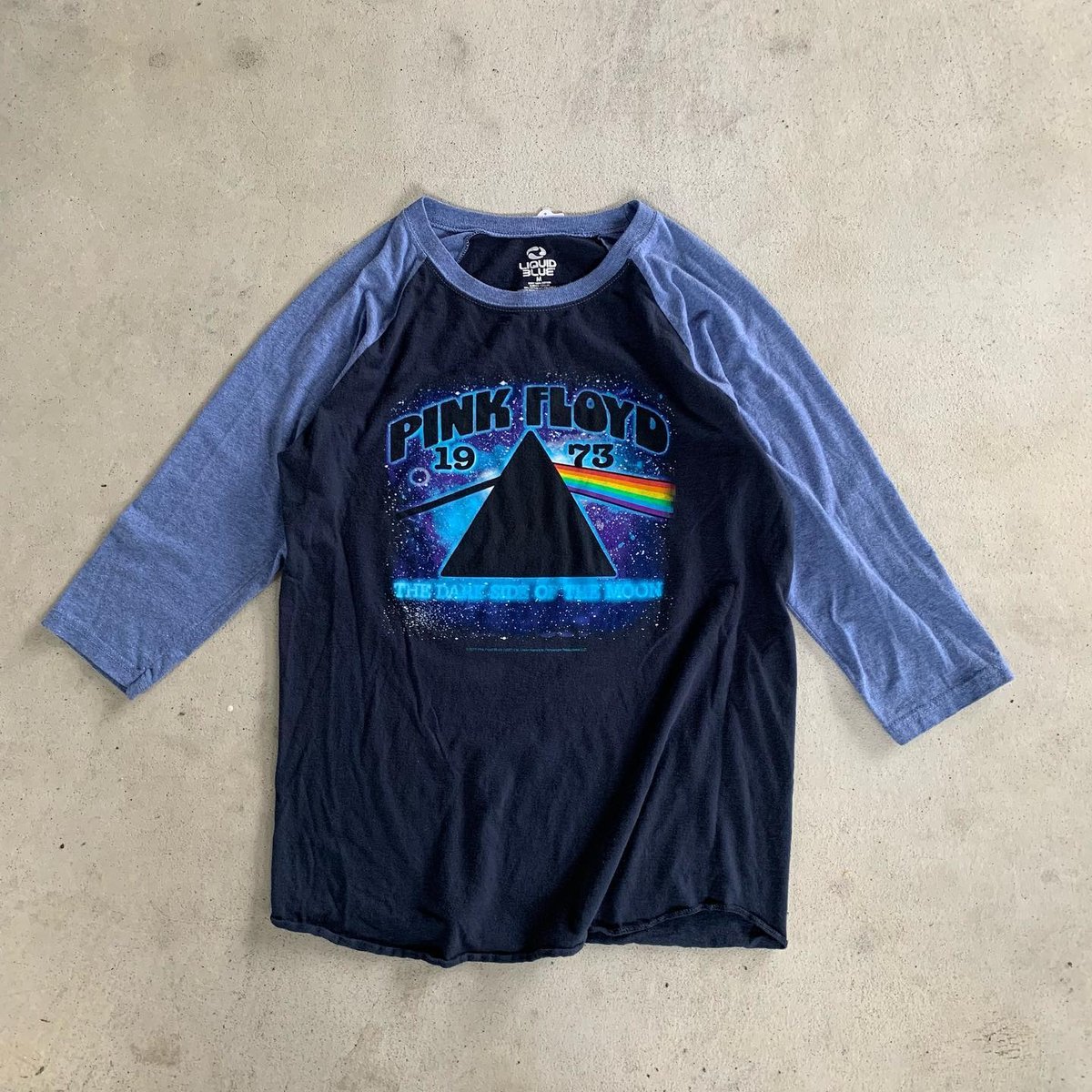 90s公式 アメリカ製 PINK FLOYD ラグラン tシャツ ピンクフロイド ピンク・フロイド Tシャツ ブラック XLサイズ 90s USA製