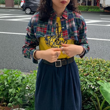 【リメイク】ボレロ風チェックシャツ